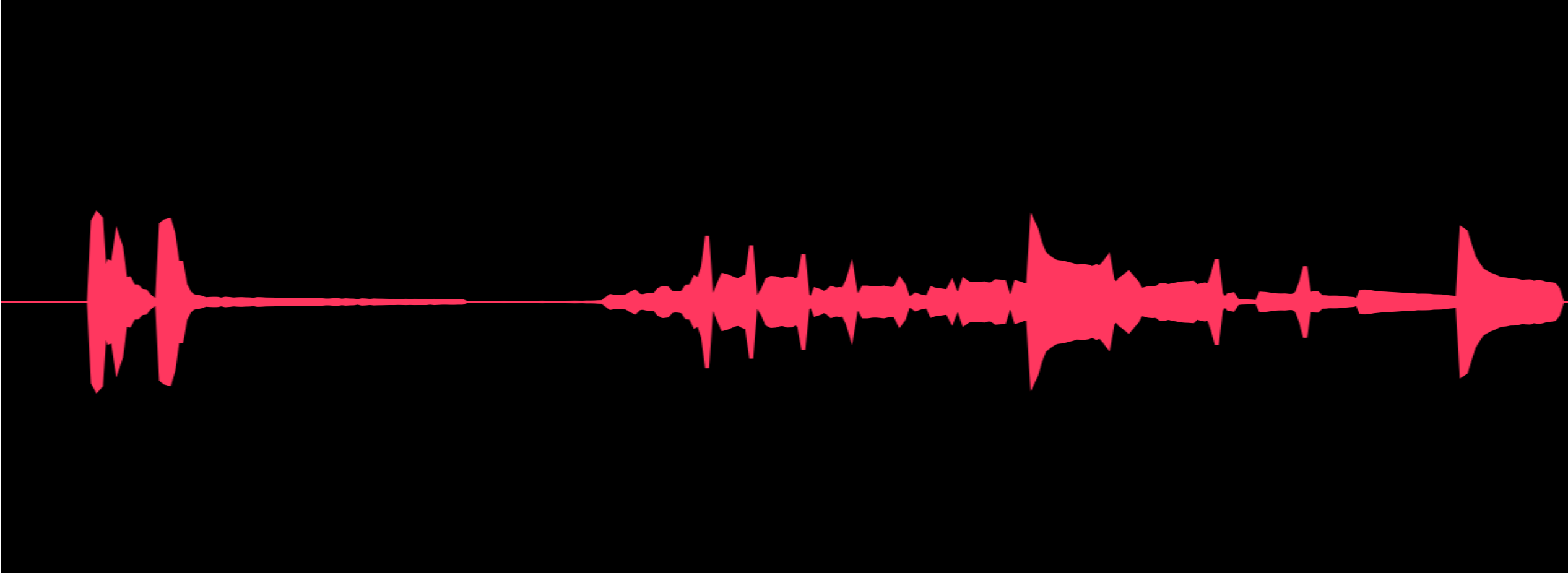 A screenshot of the audio waveform in this example